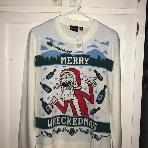 Pacsun Rick And Morty Christmas Sweater 